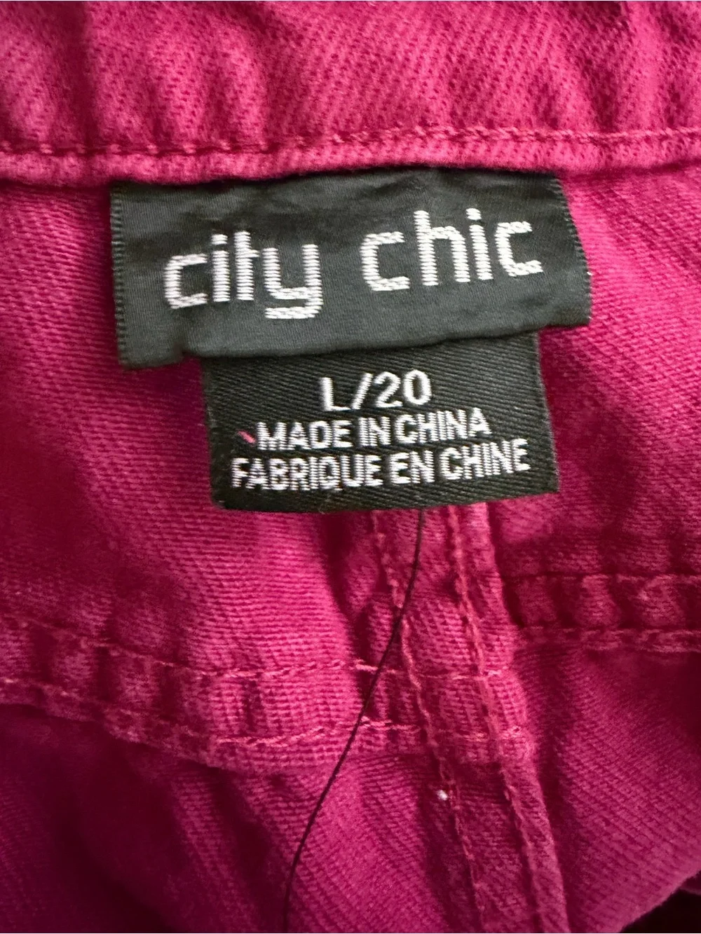 City Chic Cute Raspberry Denim Mini Skirt